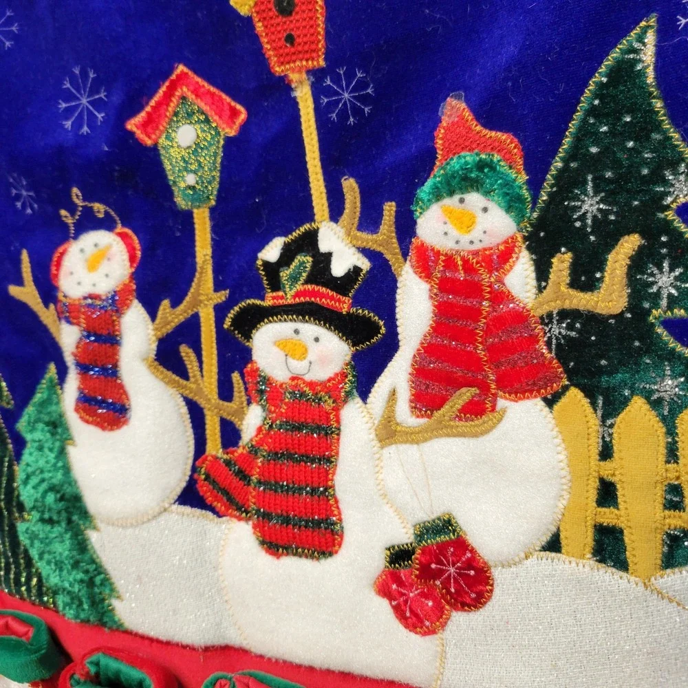 Christmas Snowman Advent Calendar Wall Hanging 24 Days Stockings Holiday‎ Decor